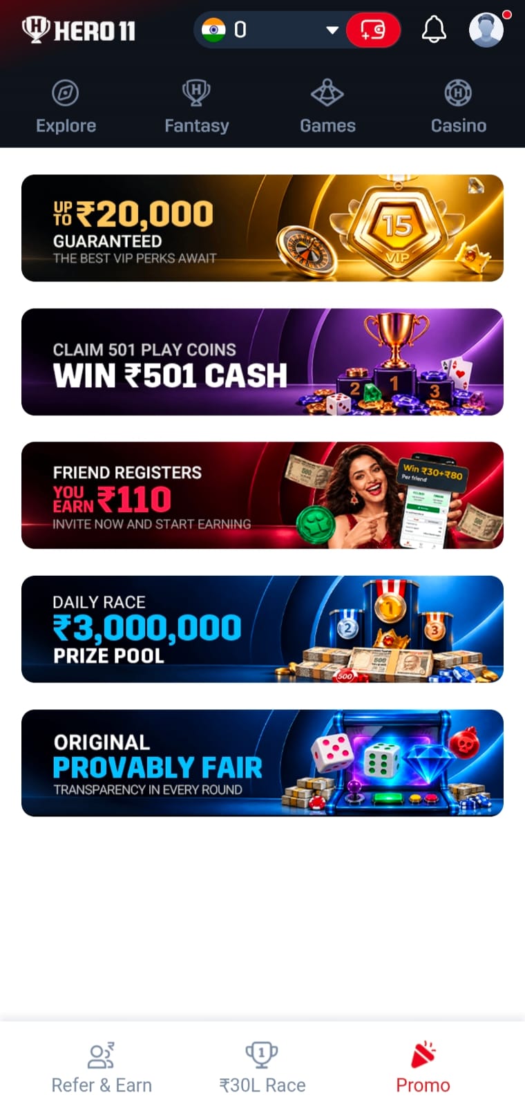 HERO11 Game Cricket Fantasy Sports